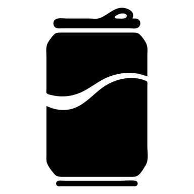 A soda in a metal can sticker