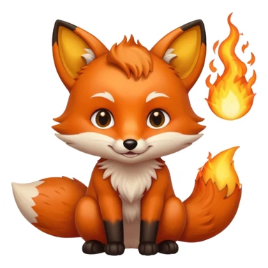 Baby fox holding a burning sun ☀️🦊 sticker
