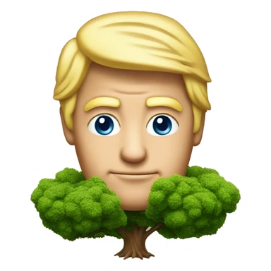 A tree that looks like Donald Trump sticker