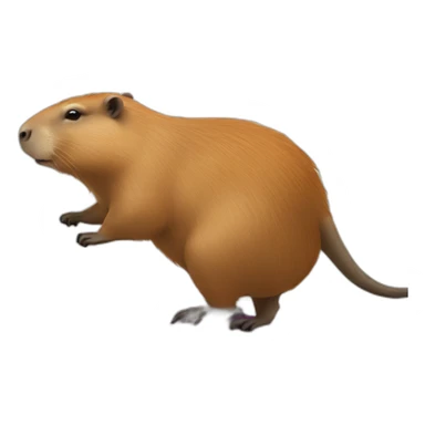 capybara riding a onewheel skateboard sticker