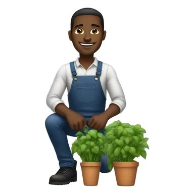 Black guy weeding sticker