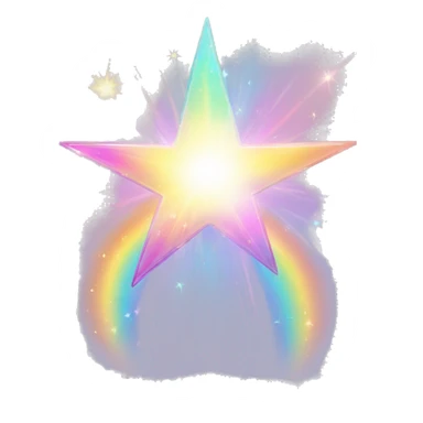Shiny Iridescent Pastel Glittery Sparkle Rainbow Beam Ray sticker