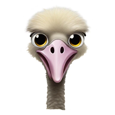 Ostrich burying its head in sand sticker