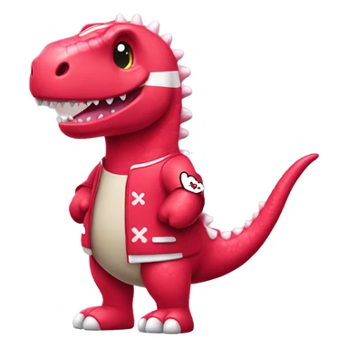 arsenal dino wearing hello kitty  sticker