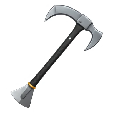 black metal climbing axe pointy curvy edges sticker