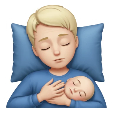 EliNi göğsine koyup rahatlayan huzurlu sticker