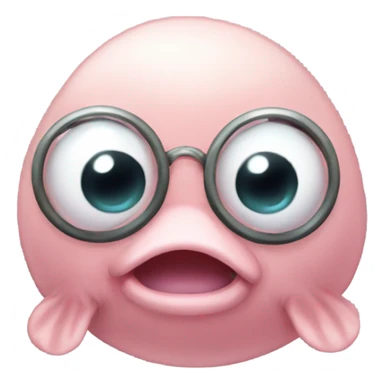 blobfish with monocle  sticker