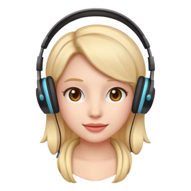 coquette emoji headphones sticker