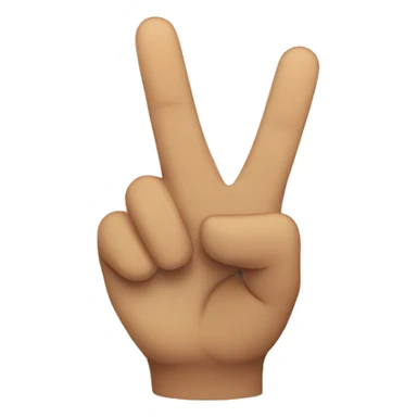 Peace sign with thumb extended out  sticker