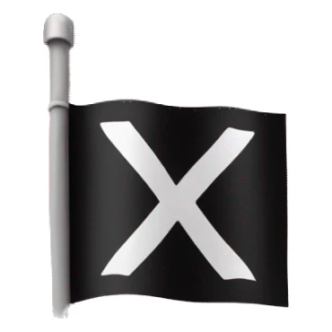 A flag with a red background and a white circle inte middle and make a black plus sign on it and no pole sticker