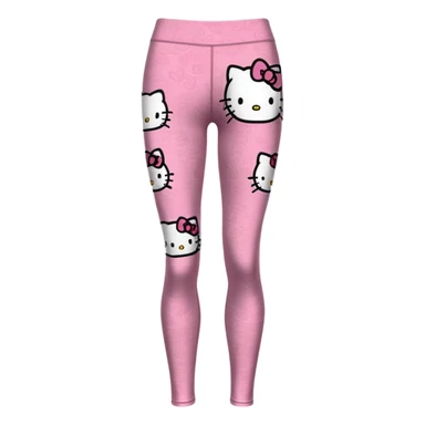 Realistic ultra Detailed Hello kitty patterned leggings sticker