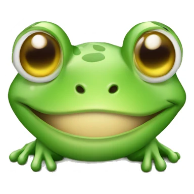Cute Frog with smile face sticker