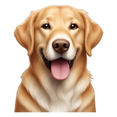 Dark Fox red Labrador and white golden retriever same size smiling together sticker
