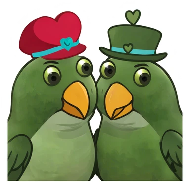 cute love birds sticker