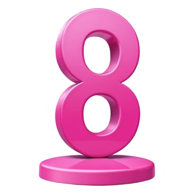 3d levitating pink percentage sign sticker