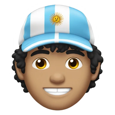 maradona argentina young smile sticker