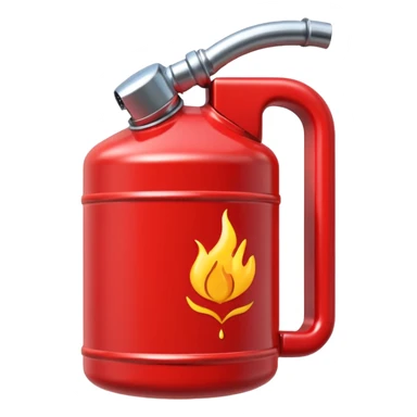 red gasoline canister pouring drops of diesel sticker