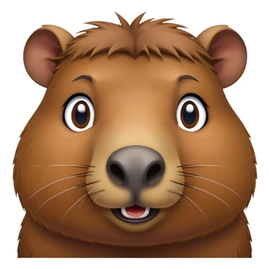 Cinematic Comical Capybara Portrait Emoji, Head tilted dramatically with an exaggeratedly amused expression, featuring a robust, rounded build and a distinct capybara face with a broad snout and quirky, small ears, rendered with lifelike soft fur and wide, comically expressive eyes brimming with playful disbelief; high shine, dramatic yet playful, styled with an air of cheeky mischief, soft glowing outline, capturing the essence of a spirited and over‐the‐top capybara that looks ready to side‐eye its way into viral fame! sticker