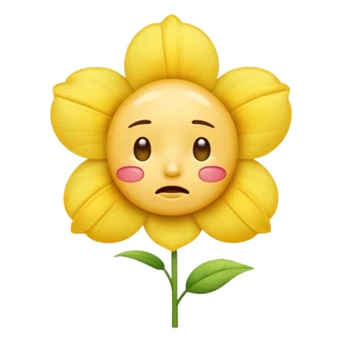 crying emojy offering flower sticker