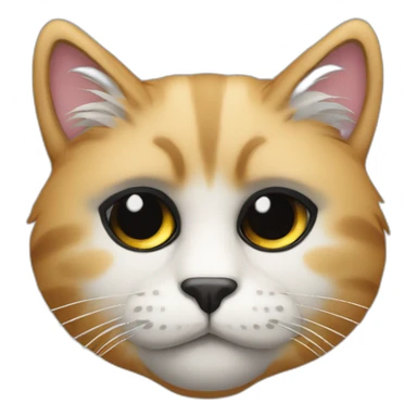 furry-cat-head-with-a-black-eyepatch-only-on-one-eye sticker