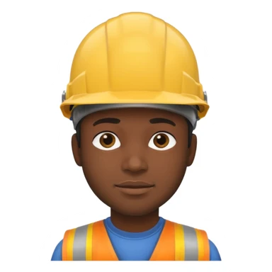 black man wearing safety helmets sticker