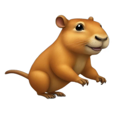 capivara riding skateboard sticker