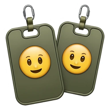 Military ID tags  sticker