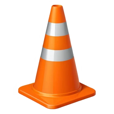 Cono naranja obra construcción  sticker