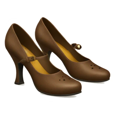 vintage women's high heel shoes brown sticker
