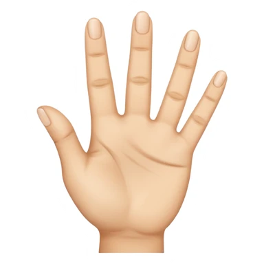 Mano con 4 dedos levantados y el otro doblado sticker