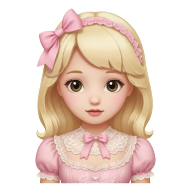 Pink Lolita with blonde hair sticker