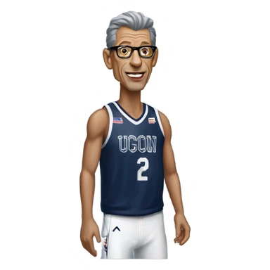Jeff goldblum in a UConn basketball jersey sticker