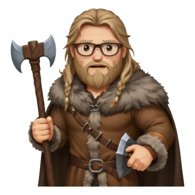 Glasses-Wearing wild viking sticker