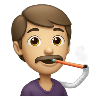 Person smoke hookah sticker