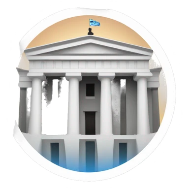 Greek parliament building sticker