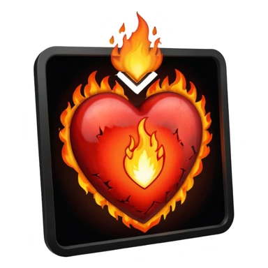 A black love hurt in black fire sticker