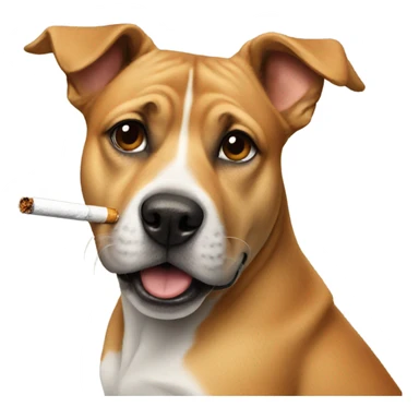 Dog with a cigarette  sticker