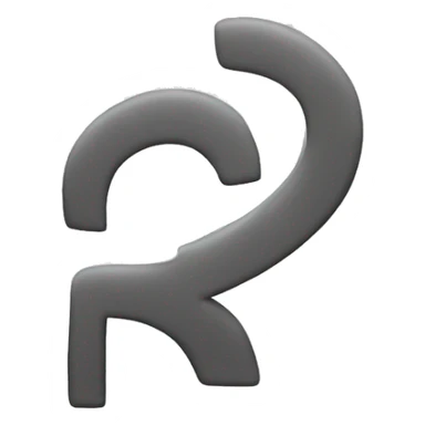 letter R with hands sticker