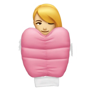 Heating pad , with woman in pink sticker