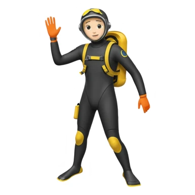 water Diving suit shoe flipper sticker