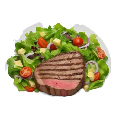 Steak salad on a plate sticker