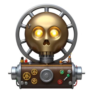 science, chemicals, mechanical gears, steampunk, electronics, electric wires, light bulb, LED, resistors, circuit board, ic, physics,  nuclear model sticker