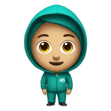 Make the emoji of player 456 in the movie Squid Game. sticker