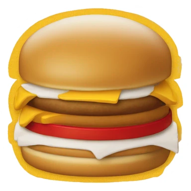 “McDonald’s store with the iconic golden arches, a red and yellow color scheme, and a simple, recognizable design that captures the essence of a fast food restaurant.” sticker