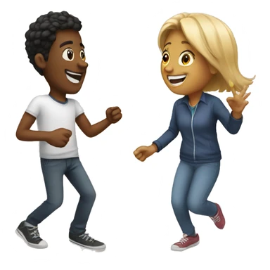 friends enjoying a fun moment sticker