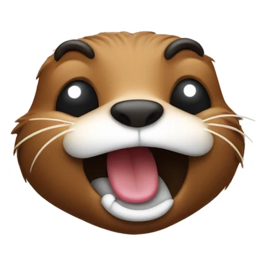 Beaver laughing with tears  sticker