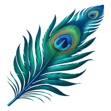 create a single peacock feather emoji just like whaatsapp emojis sticker