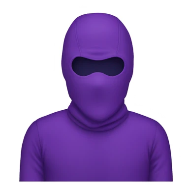 guy in purple balaclava sticker