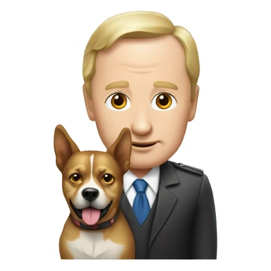 Vladimir poutine with a dog sticker