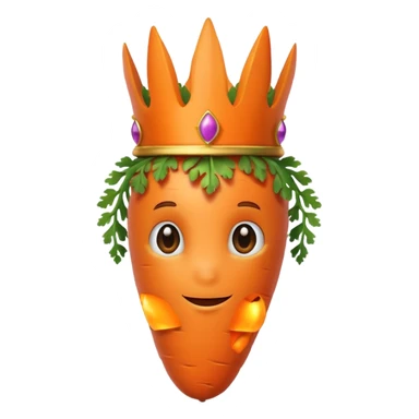 Carrot with a crown sticker